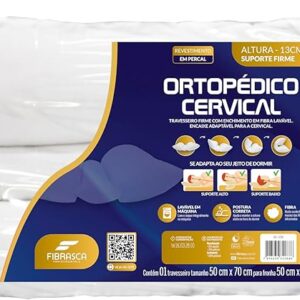 Travesseiro Ortopédico Cervical 50x70cm Fibrasca