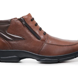 Bota Ortopédico Masculino em Couro Legítimo Zíper
